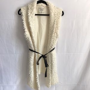 Abercrombie cream vest, size L